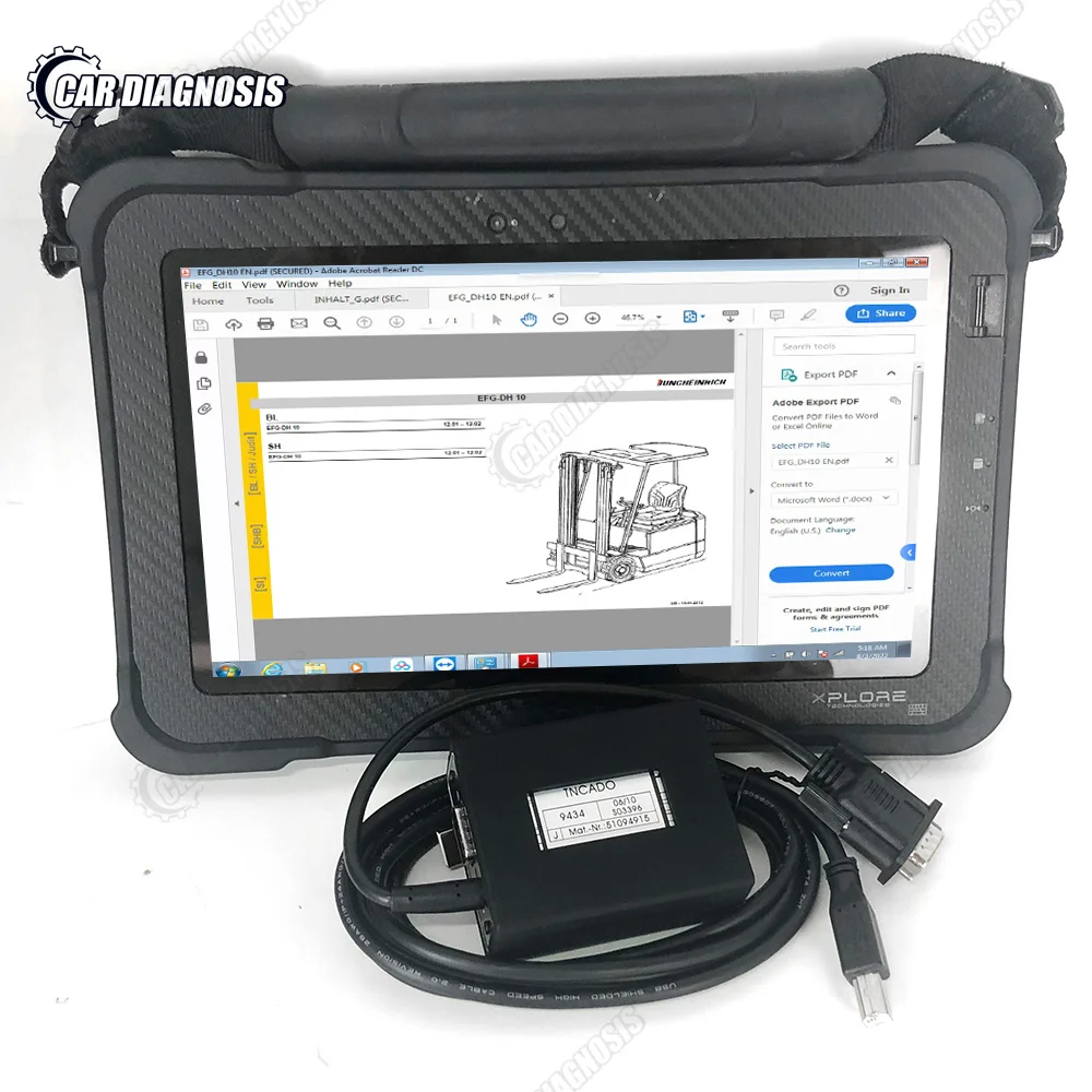 Forklift Diagnostic Tools JUDIT-4 Jungheinrich Diagnostic Scanner Kit Judit Incado Box Judit 4.38 with Xplore tablet