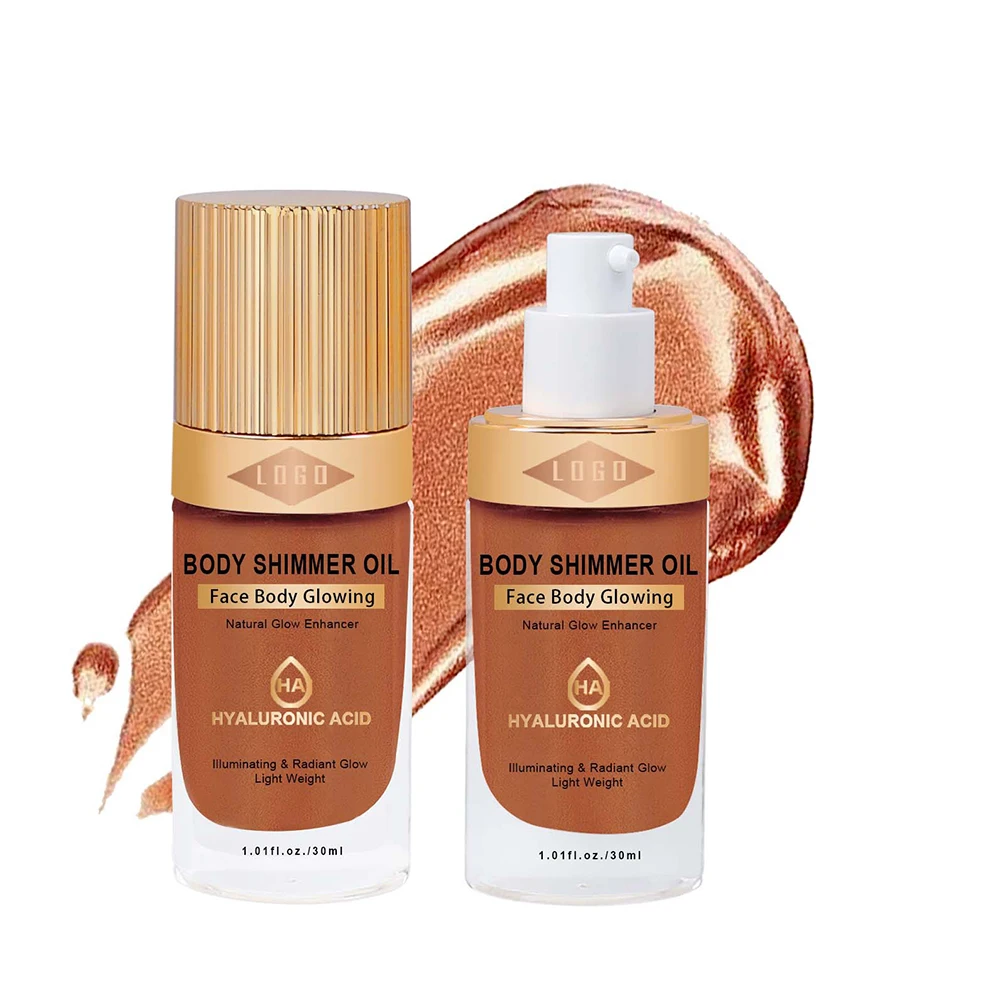 4-Farben-flüssiger Textmarker mit individuellem Logo, schimmerndes Pigment, Private Label, langlebig, feuchtigkeitsspendend, für Gesicht und Körper, leuchtendes Make-up im Großhandel