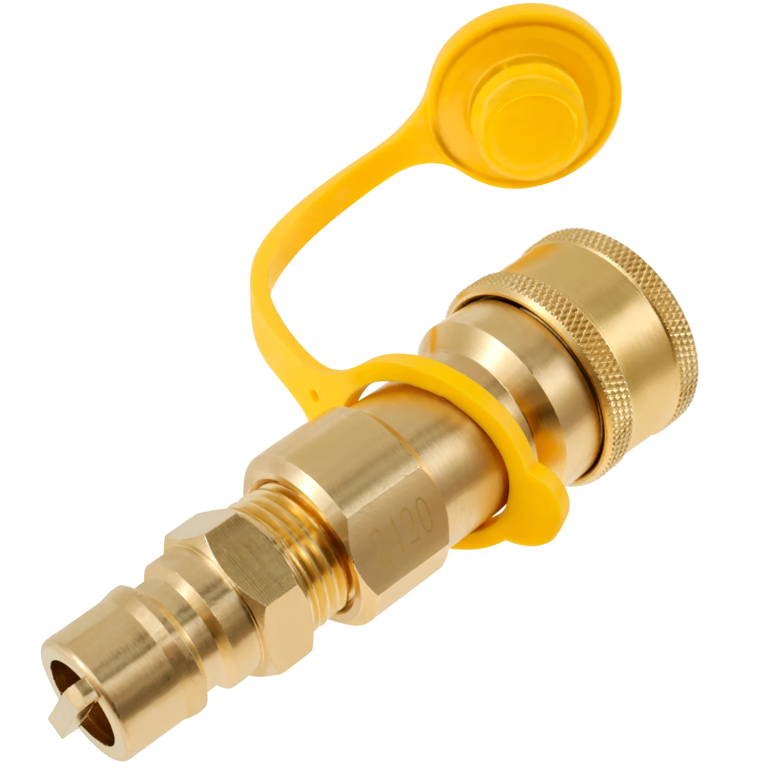 1/2inch Gas Quick Connect Kit Brass 1/2 inch Natural Gas Propane Quick Connect Adapter Kit Hose Quick Connect Reusable Propane