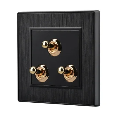 العتيقة الأسود الجدار التبديل 86 نوع الرجعية تبديل التبديل 1 عصابة 2 عصابة 3 عصابة 4 عصابة 2 طريقة 10A 110 فولت-250 فولت لوحة الخشب النحاس رافعة