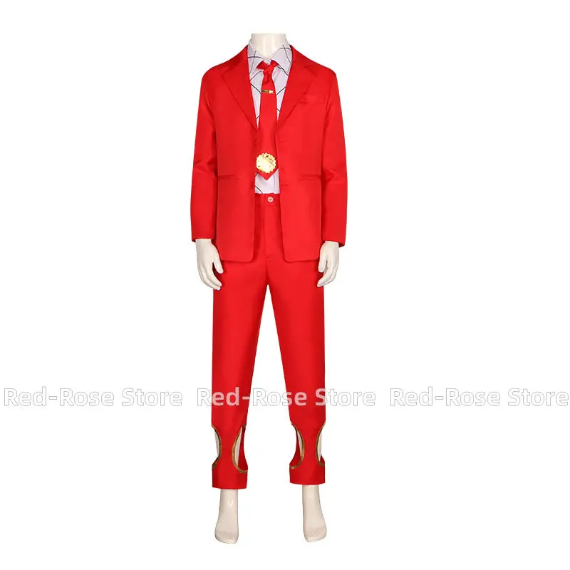 Adult High Card Chris Redgrave Cosplay Costume Men Red Uniform