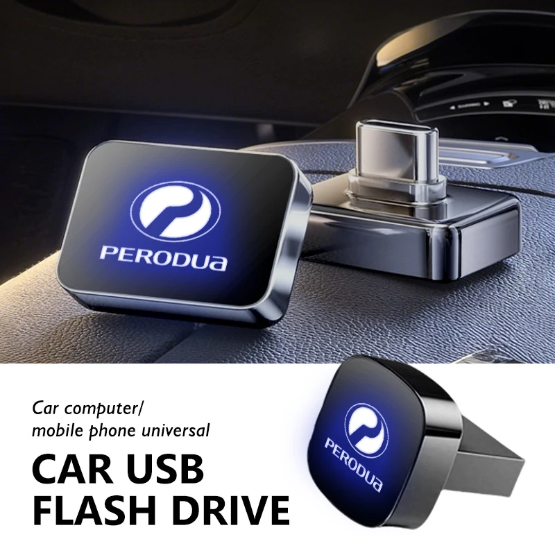 Unidad flash USB cuadrada portátil para salpicadero de coche, 32GB/64GB, para Perodua Facelift Myvi Ativa Gen2 Gen3 5w30 D3 Sp3 Bezza Alza