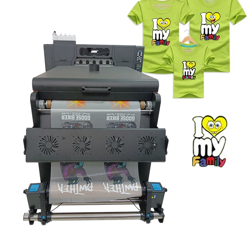 Full automatic Epson 4pc i3200 heads digital inkjet DTF printer high efficient Automatic cycle powder shaking machine