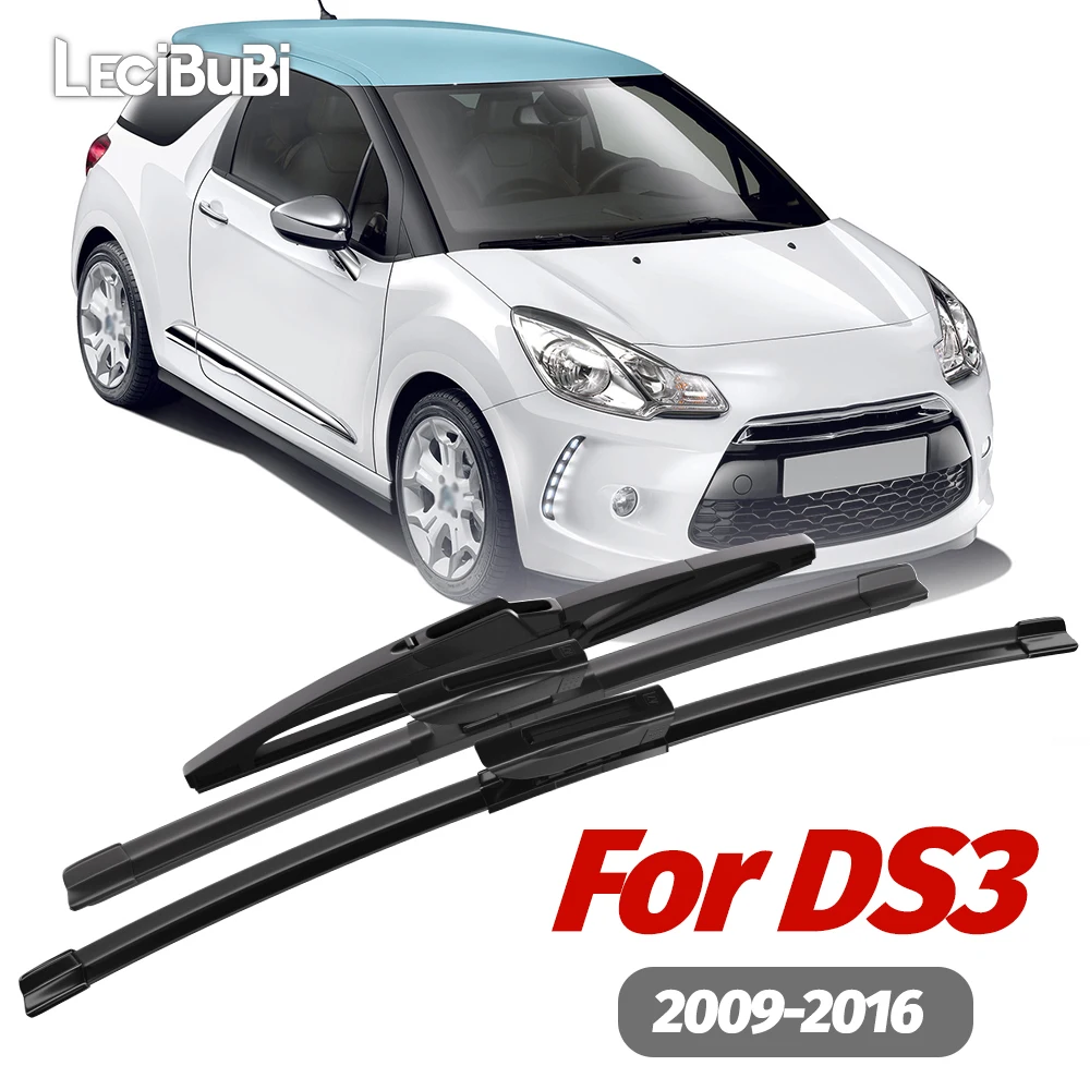 

1set Front & Rear Windshield Wiper Blades Windscreen Wipers For Citroen DS3 2009-2016 2010 2011 2012 2013 2014 2015 Accessories