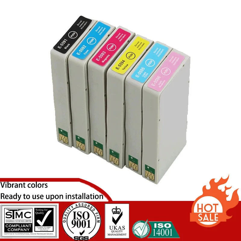 Compatible Ink Cartridge for Epson T5591 - T5596 5591 - 5596 suit For Epson Stylus Photo RX700