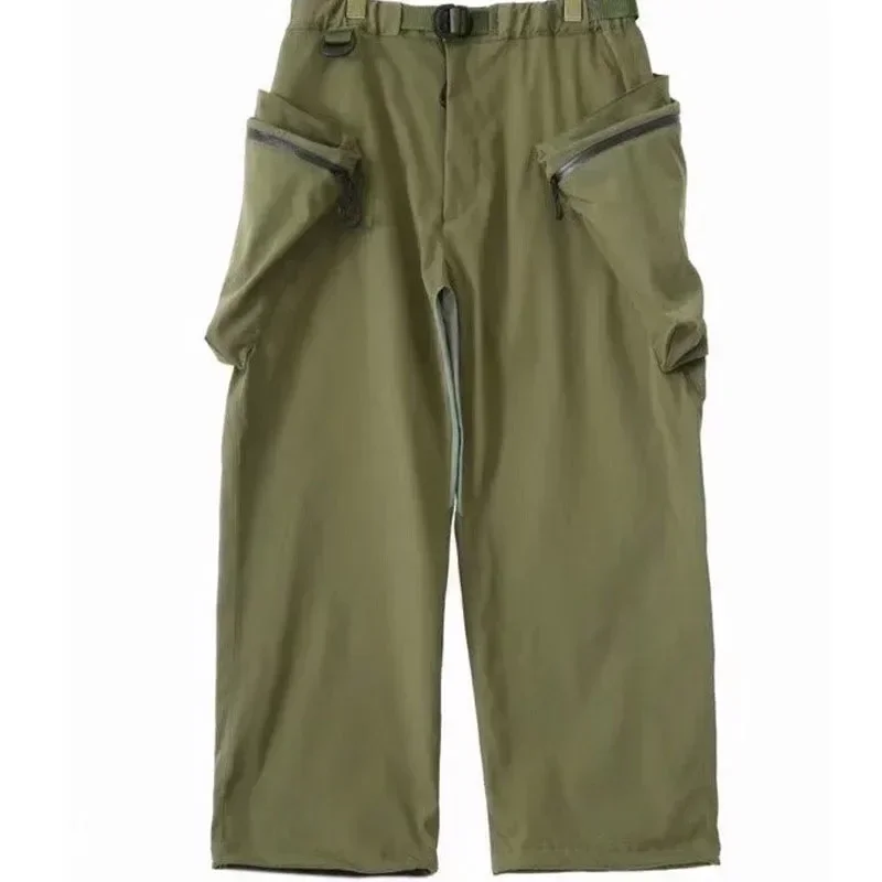 

New Arrival COMFY Japanese 22ss Waterproof Big Pocket Pants Outdoor Men's Army Green Spring Trousers