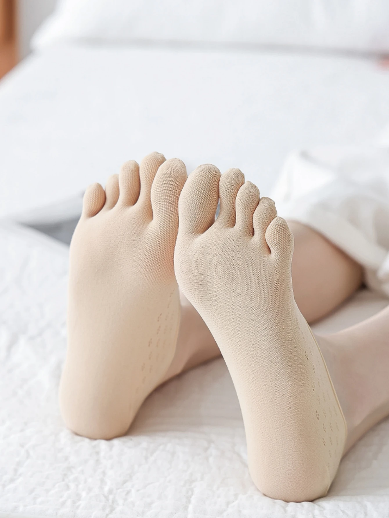 Zehensocken für Damen, unsichtbare No-Show-Socken, rutschfeste Damen-Bootssocken aus Silikon, niedrig geschnitten, atmungsaktiv, schweißabsorbierend, dünn für den Sommer – Detail 9