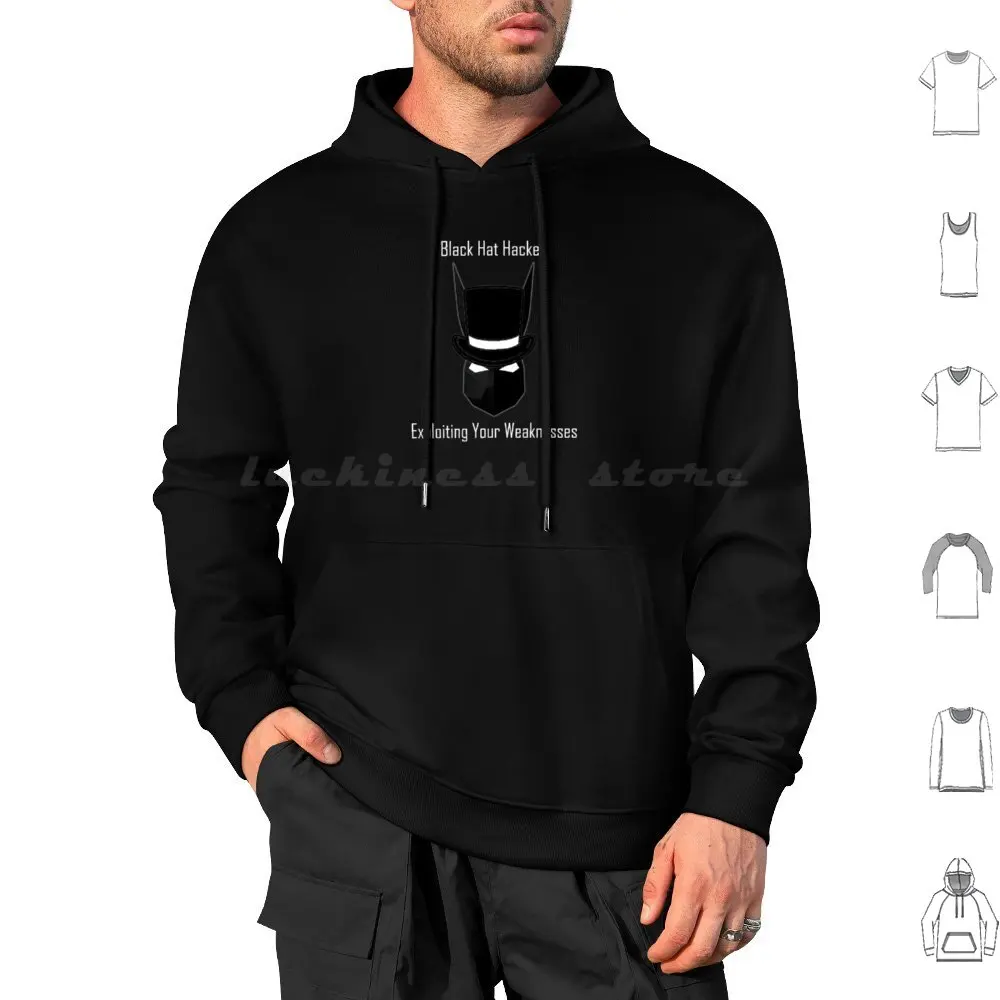 Black Hat Hacker Hoodie cotton Long Sleeve Cybersecurity It Security Black Hat Hacker