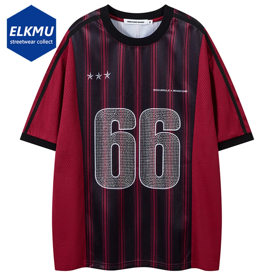 

Streetwear Hip Hop T-shirts Men Harajuku Oversized T Shirts Summer Loose Casual Tee Tops Vintage Striped Tshirts