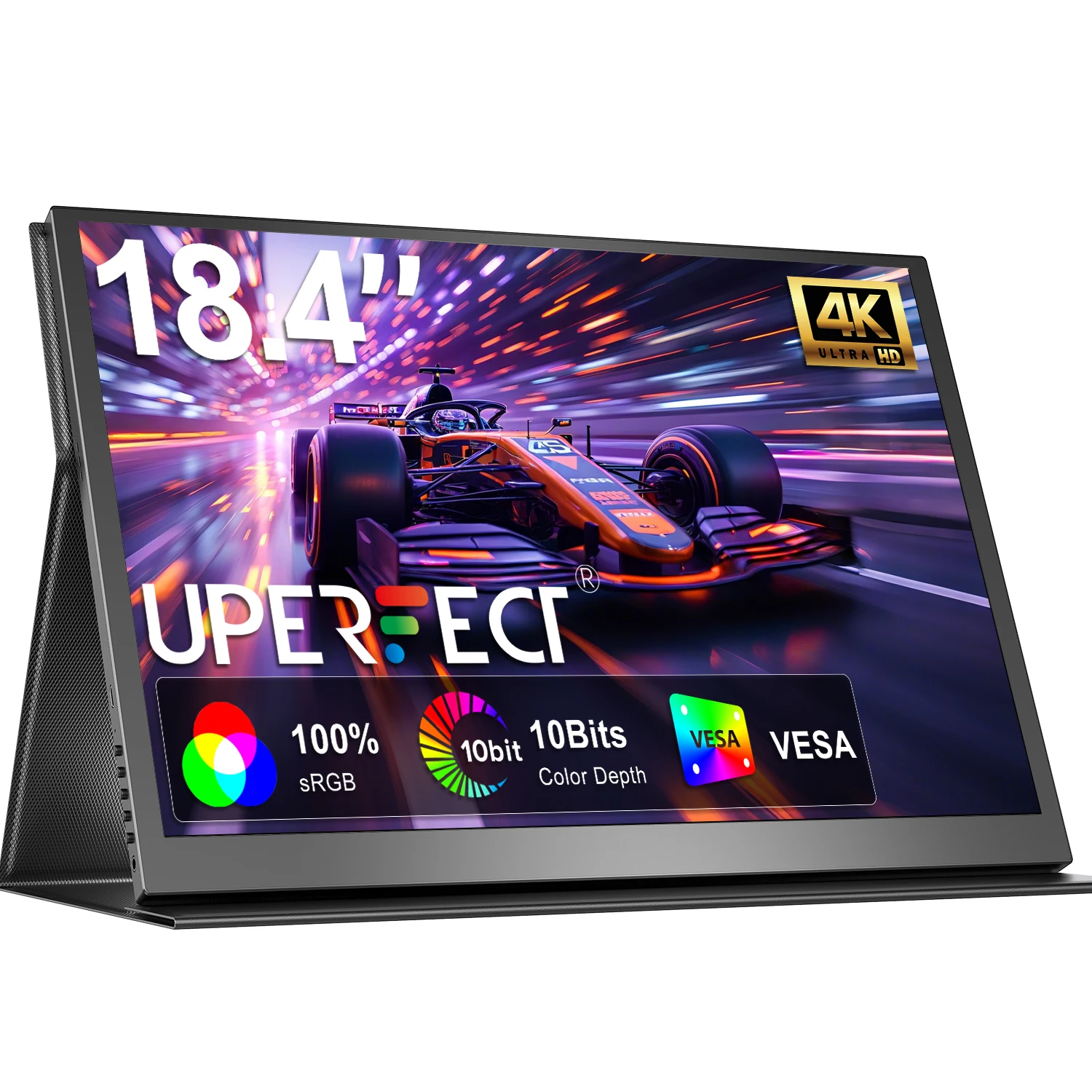 

UPERFECT 4K Portable Monitor 3840x2400 UHD 18" Gaming Screen 100% sRGB FreeSync Laptop IPS Display With VESA Built-in USB-C HDMI
