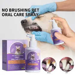 Practical  Dog Oral Spray Portable Pet Cat Dog Dental Cleaning Spray Easy to Use Liquid Pet Oral Spray Pet Product