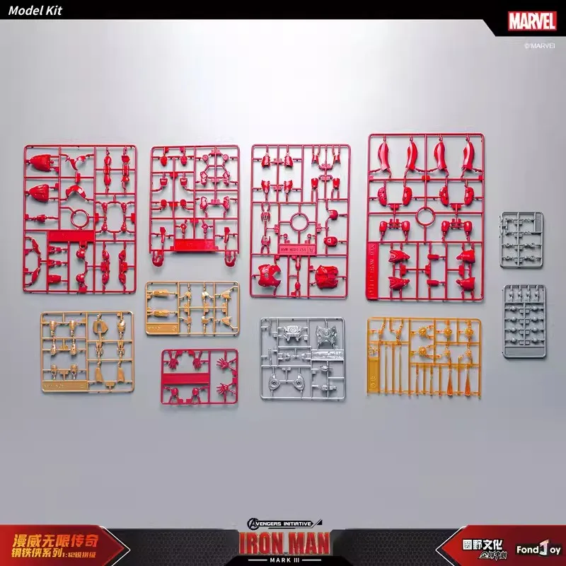 Marvel Iron Man MARK III Fondjoy 1/12 Ratio Models Kit Infinity Saga MK3 Mecha Assembly Action Figure Joint Movable Kids Toys