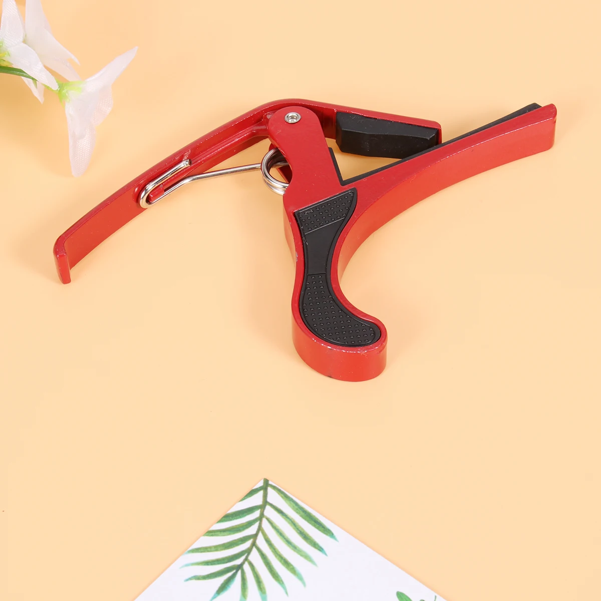

Heavy Duty Metal Guitar Capo Red Professional Instrument Capo for Acoustic Electric Guitar Ukulele Banjo Mandolin
