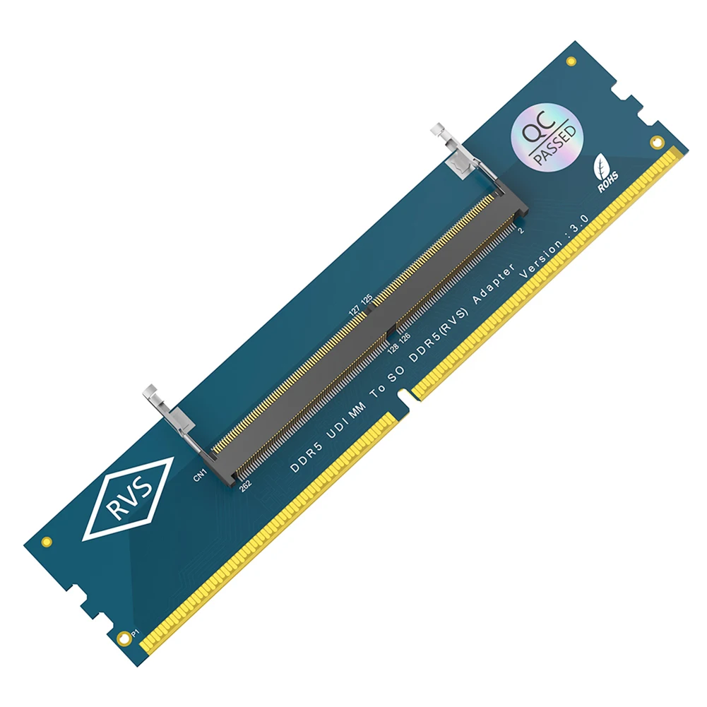 

Адаптер SO-DIMM DDR5 для ноутбуков (переходник с SO DDR5 на DDR5 U-DIMM для настольных ПК) с защитой от перегрузки по току, модуль оперативной памяти DDR5 SO-DIMM для игровых ноутбуков