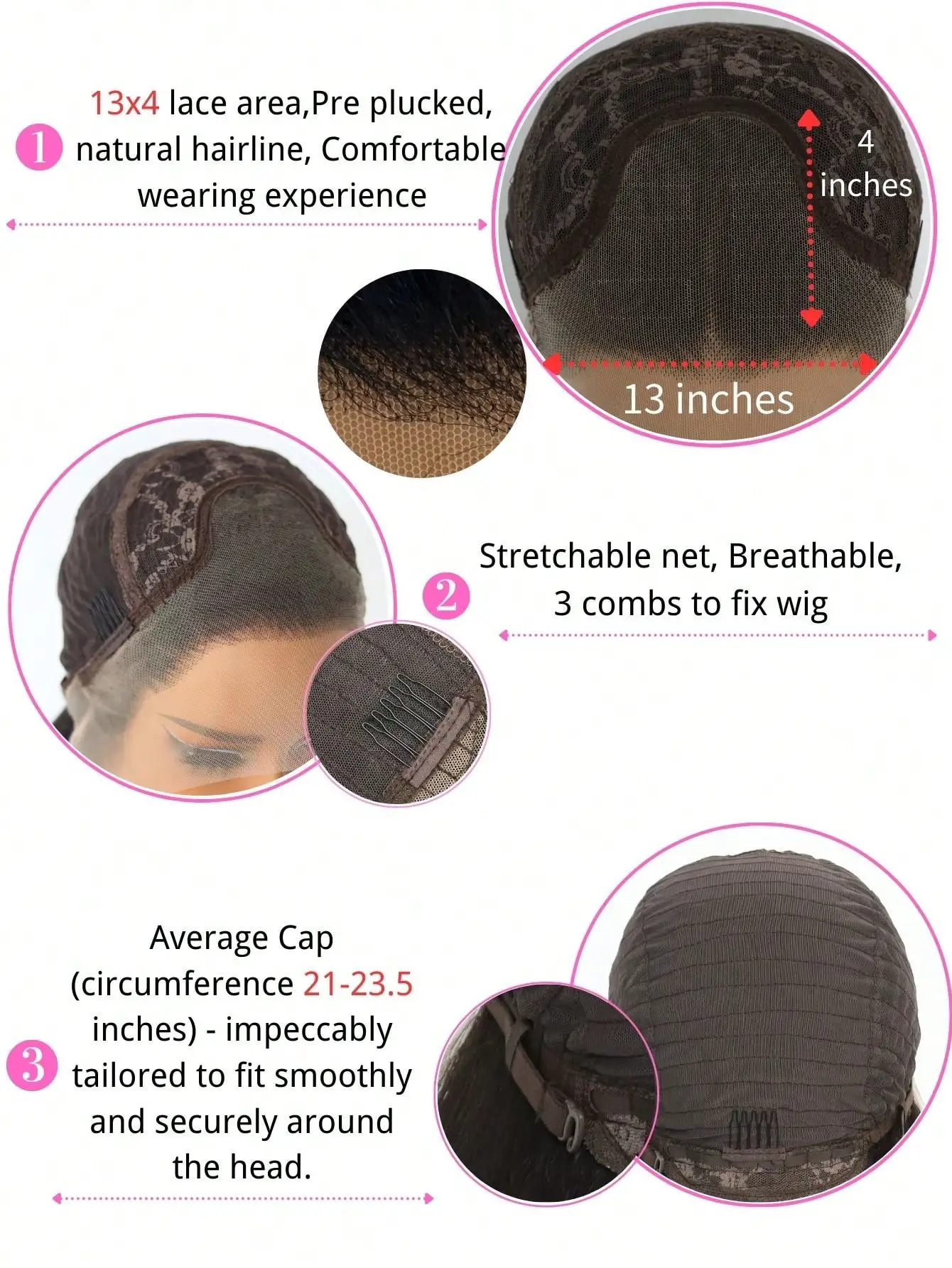 Perruque Lace Front Wig synthétique Yaki longue et douce, cheveux crépus lisses, noir naturel, 13x4, densité 180, sans colle, pour femmes