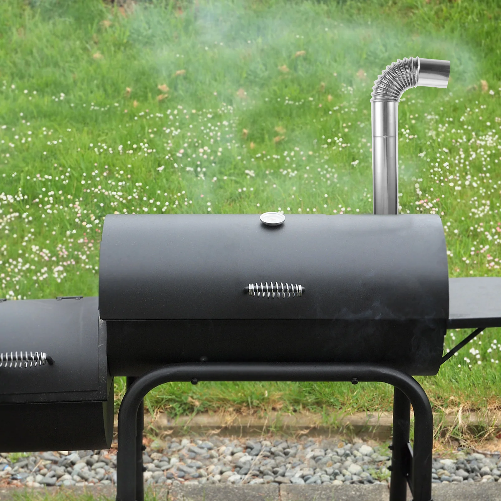 

1Set Flexible Metal Chimney Exhaust Pipe Stainless Steel Stove Vent Hose Kitchen Outdoor Camping Chimney Exhaust