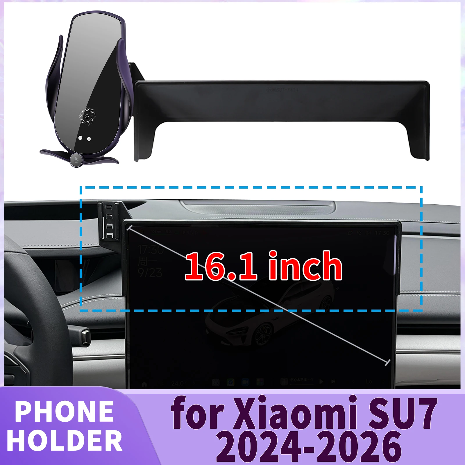 

fit for Xiaomi SU7 Xiao Mi MS11 2024 2025 2026 Screen Base Phone Holder Mount ​​ Secure Clip Car​​ accessoires
