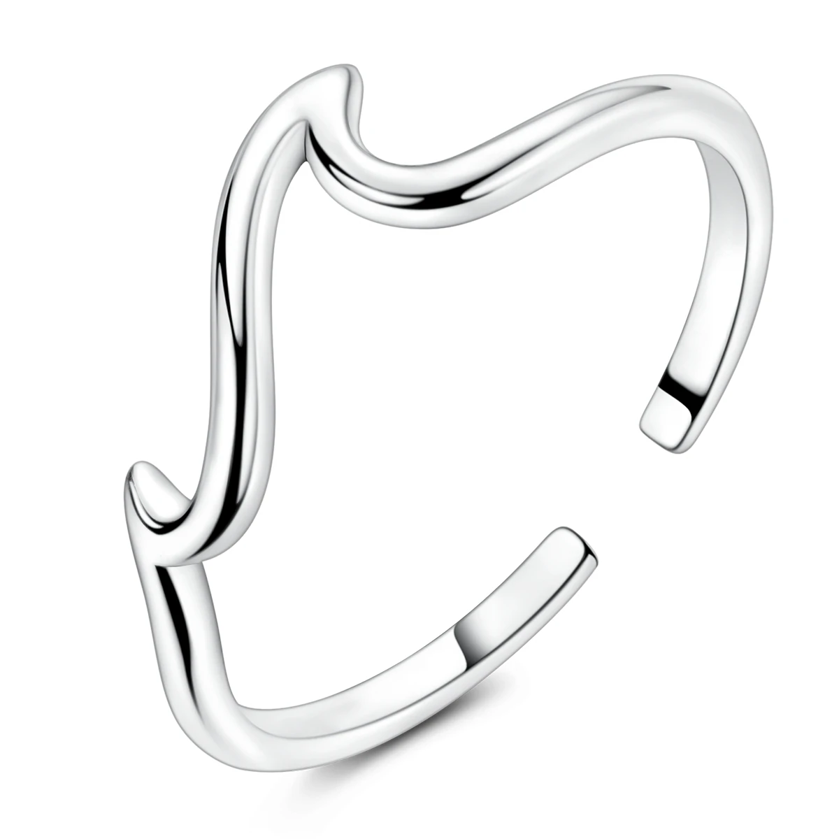 

925 Sterling Silver Original Open Ring For Woman Adjustable Cocktail Ring Minimalist Fashion Anniversary Party Jewelry Gift