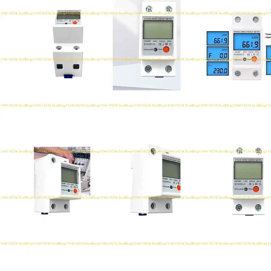 

P9FB Watt KWh Power Amp Meter Electricity Meter Din Consumption Wattmeter