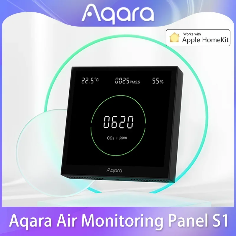 Aqara Air Quality Monitor Panel S1 Omni Directional Air CO2 PM2.5 Temperature Humidity Monitoring For Homek Aqara Home App