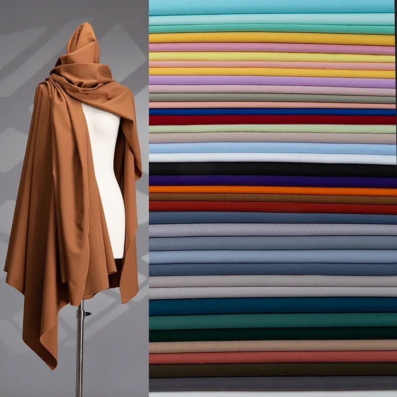 

Тканая ткань с эффектом памяти, весна-осень, устойчивость к морщинам, чистый полиэстер, простой плащ, ткань для шитья метров, сделай сам