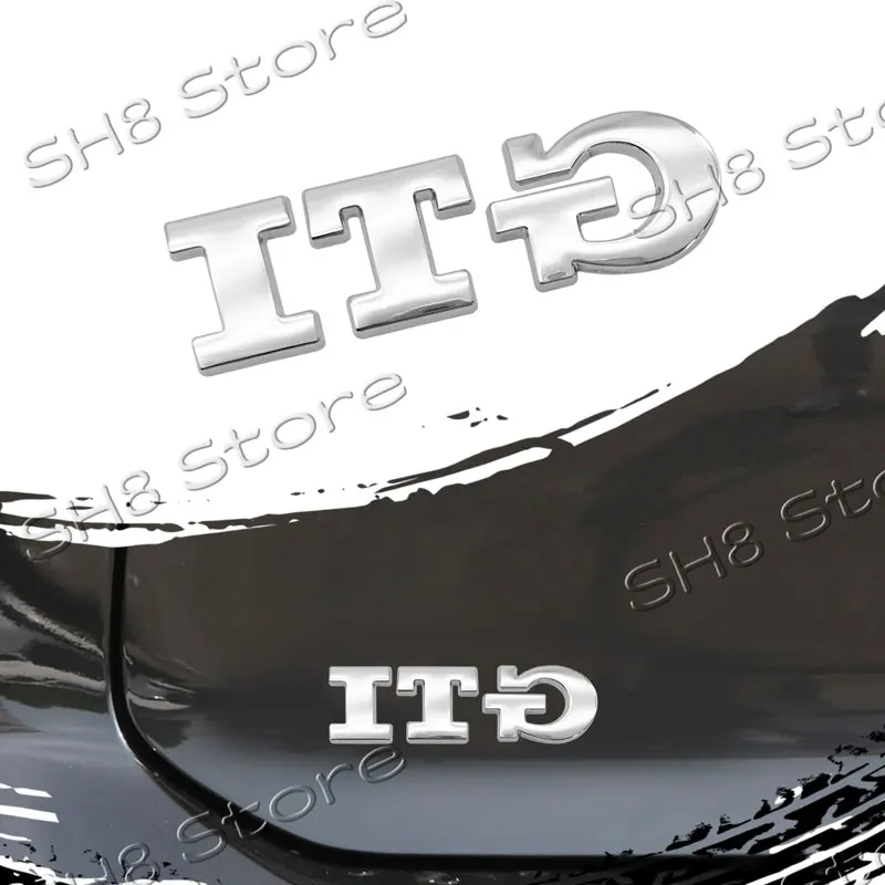 سيارة الجبهة مصبغة شعار GTI ثلاثية الأبعاد الجسم المعدني الخلفي الجذع شارة ملصق ل جيتا تيغوان توران باسات جولف 4 5 6 8 MK3 MK4 MK5