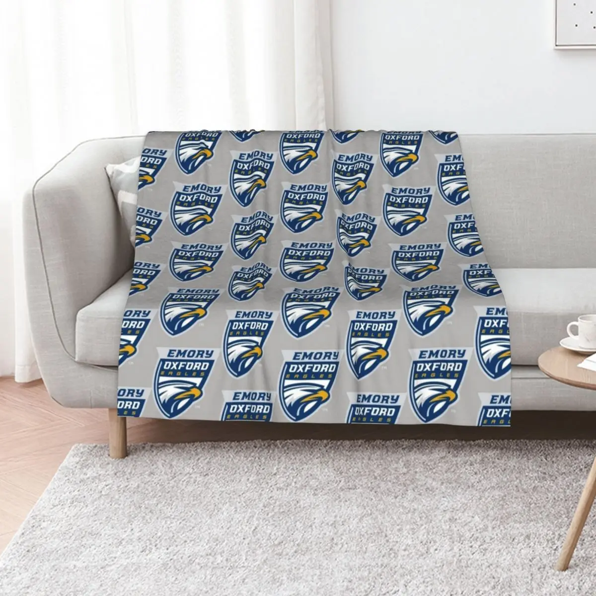 Emory U Eagles Throw Blanket Warm Cozy Throw Blanket for Living Room Couch