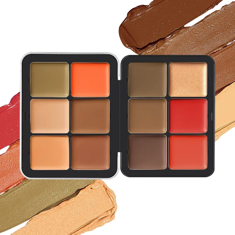 12 color iron box concealer cream frosting highlight contour color makeup integrated palette better matches skin