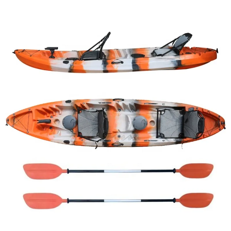 Viking happy 2 person kayak hard shell plastic fishing ocean paddle family kayak rental tour wholesale