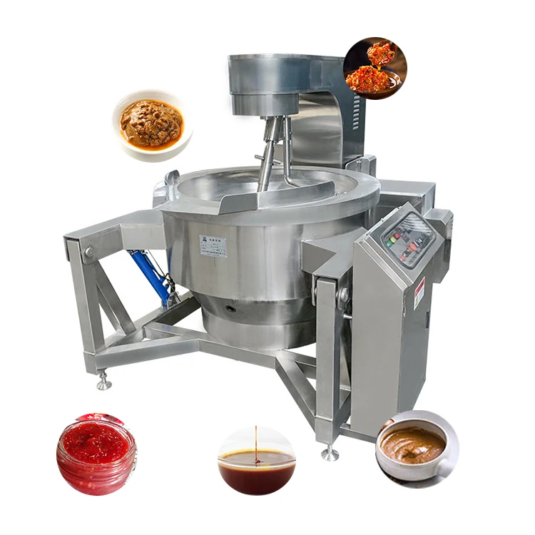 High-Quality Gas Steam Heating Automatic Paste Sauce Multi Electric Double Pot Machine