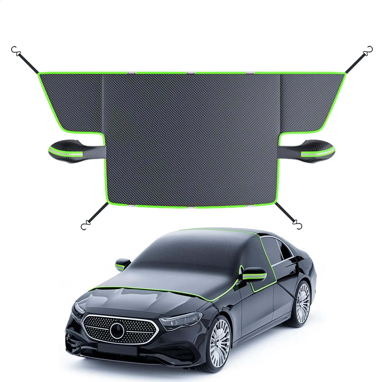 

Windshield Cover For Snow Heavy Duty All-Weather Oxford Fabric Waterproof Auto Sunshade Windshield Cover Window Blanket For Car