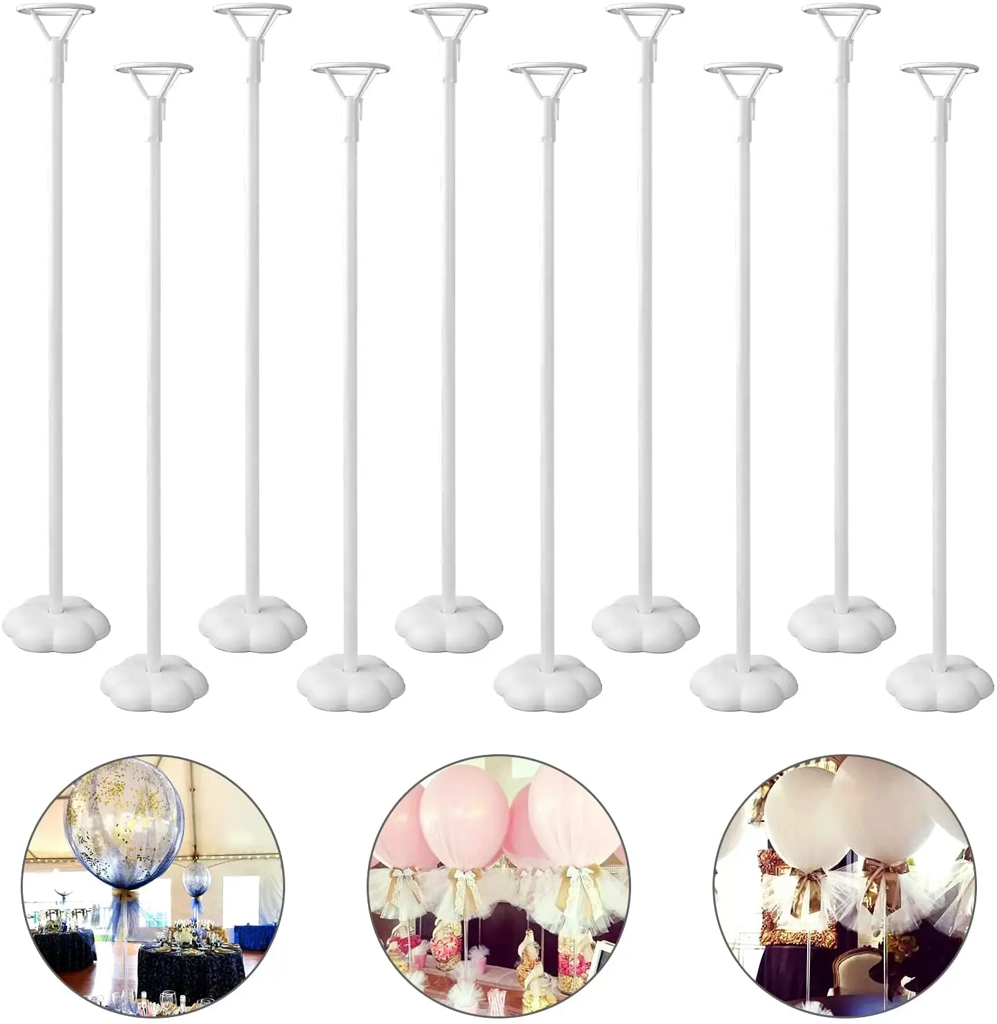 

Balloon Stick Stand Balloon Base with Pole and Cup Table Desktop Centerpiece Holder for Birthday Party, Wedding