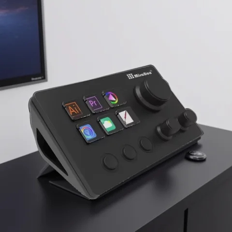 Mirabox N3 Streamdeck 키패드 화면 손잡이 사용자 정의 매크로 미니 키보드 데스크탑 컴퓨터 선물용 비주얼 데스크탑 콘솔