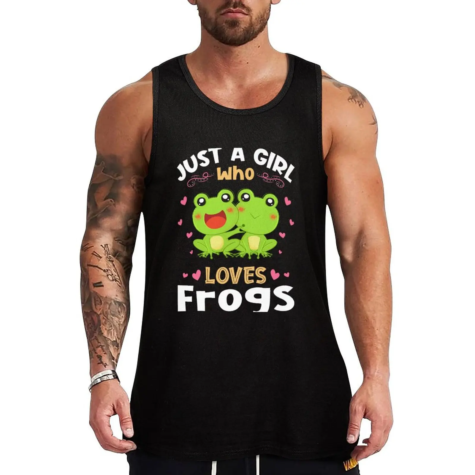 Just a Girl who Loves Frogs Gift Tank Top men clothings mens clothing Men gym sportswear