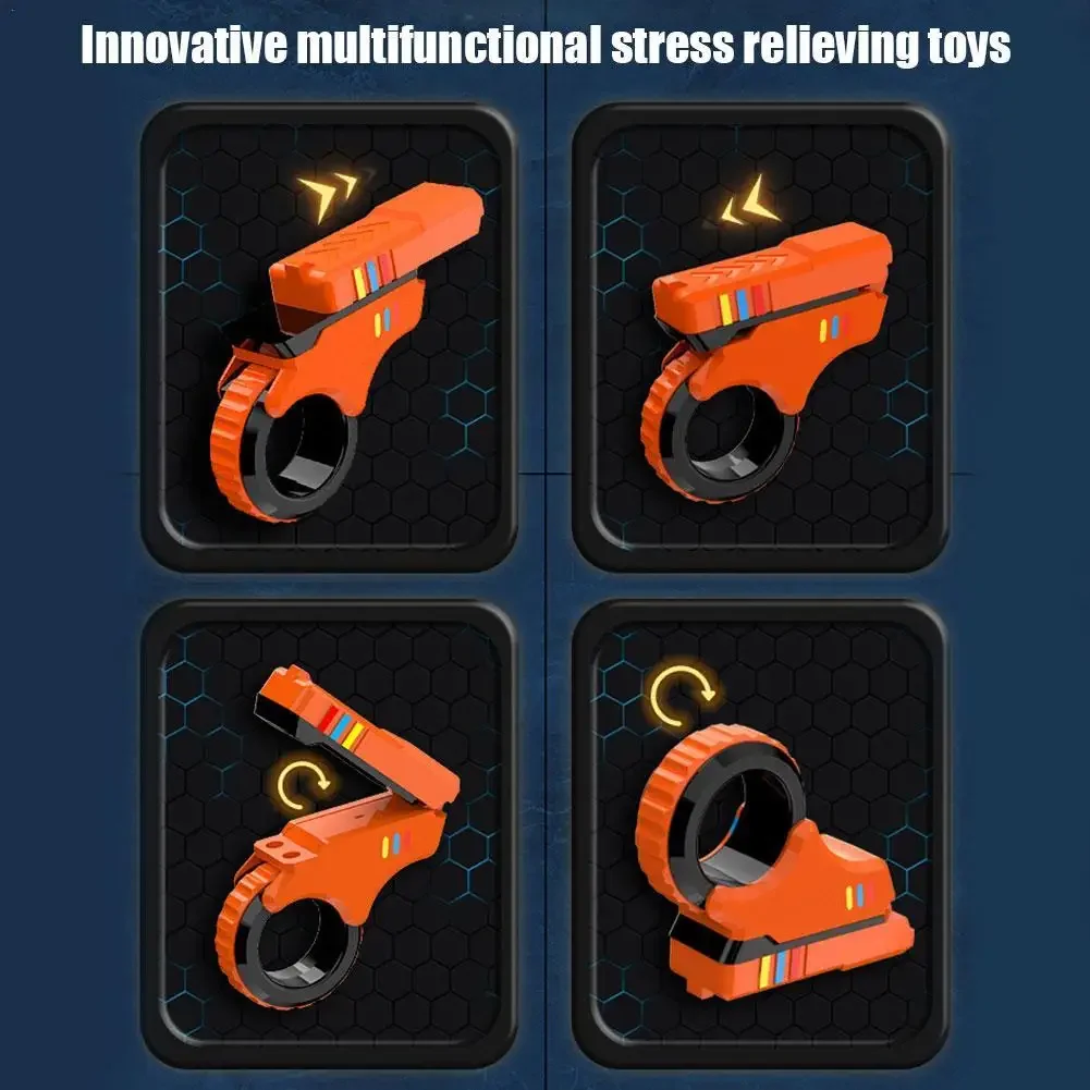 ROTARY Finger Sliders Fidget ของเล่นสํานักงานความดันบรรเทา Slider RATCHET Finger Fidget 3D พิมพ์ Fidegt ToysFingertip Textured