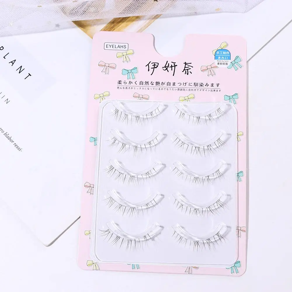 Fairy Lower Eyelashes Extension, cílios postiços, Wispy Eye Lashes, ferramenta de maquiagem para mulheres, enxerto com tira completa, moda