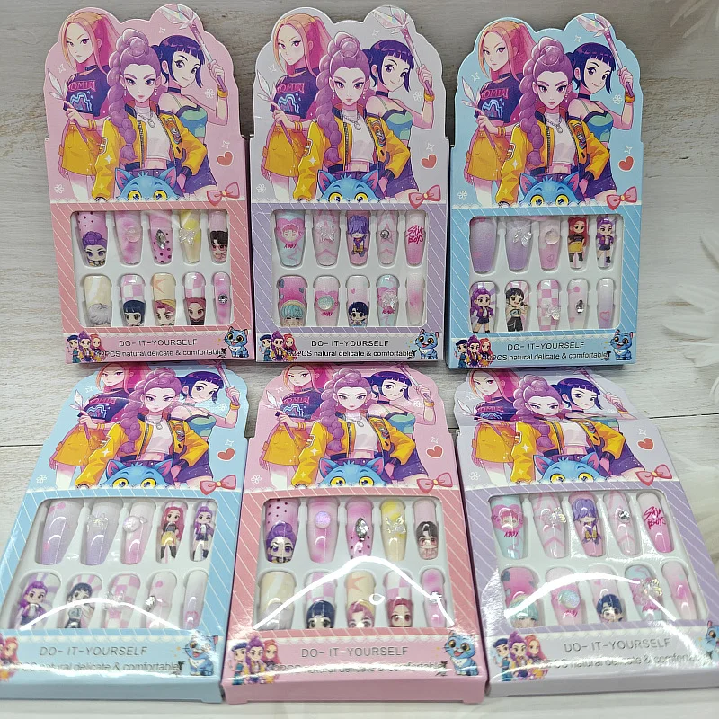 Exquisite tragbare Nagelaufkleber für Mädchen mit glänzenden Strasssteinen in voller Größe, passend zum Jelly-Kleber, ideales Geschenk für Mädchen. – Detail 6
