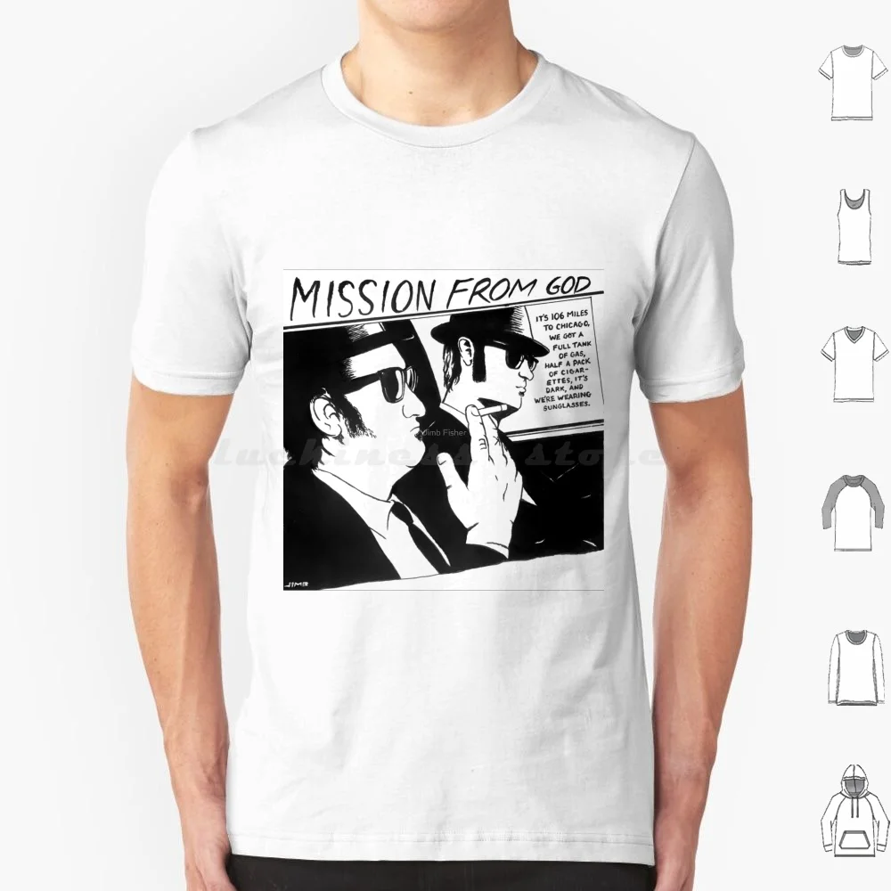 Mission From Goo T Shirt 6xl Cotton Cool Tee Blues Brothers Youth Pettibon Parody Lowbrow Belushi Aykroyd 90s Black Flag Punk