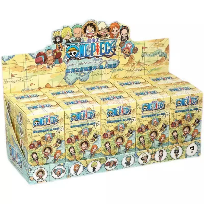 Anime Action Figue Een Stuk Een Stuk Dropping Rubber Sleutelhanger Blind Box Fishman Island Edition Speelgoed Schattige Pop Blind Box Cadeau