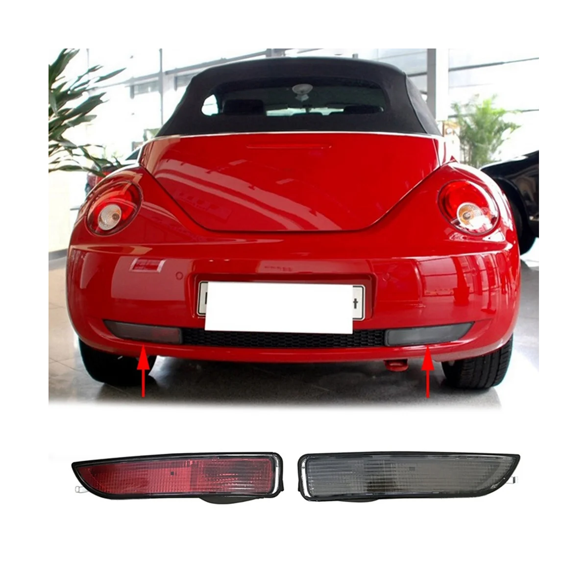 1C0945701D 1C0945702D Rear Fog Lamp Rear Bumper Lamp (Without Bulb) Automotive for Volkswagen Beetle 2006-2011