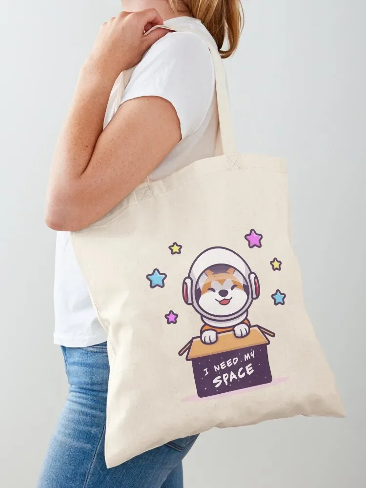 I need my space Japanese Akita Astronaut (Red) Tote Bag women bag Big bag women