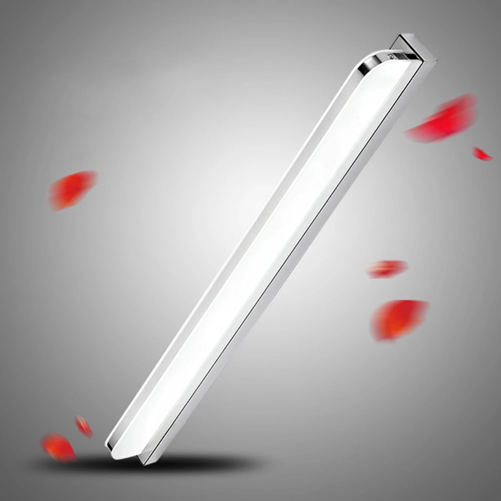 

LED Mirror Front Light Modern Stainless Steel Acrylic Warm Light Bedroom Bathroom Adjustable Angle Makeup Cabinet Wall Lamp 42cm