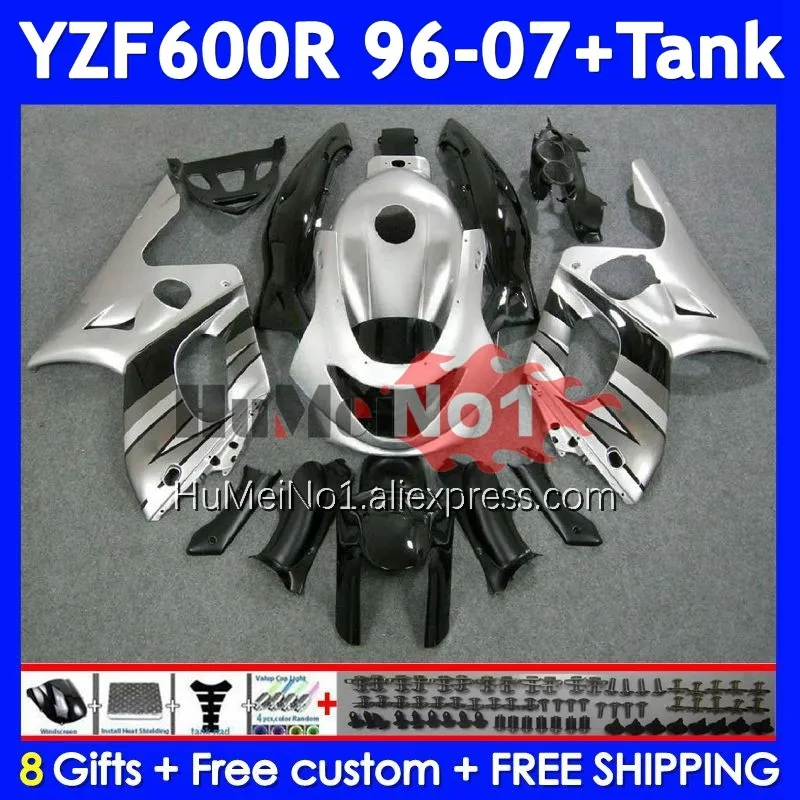 OEM silvery blk Thundercat For YAMAHA YZF 600R YZF-600R 352No.32 YZF600R 96 97 98 99 00 01 2002 2003 2004 2005 2006 2007 Fairing