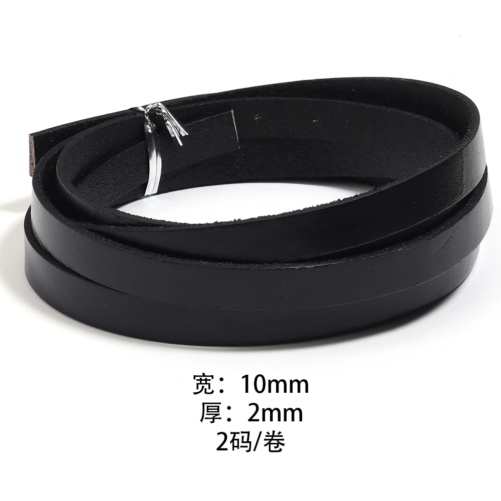 2-5 ياردة 3/5/8/10 مللي متر واسعة أسود جلد طبيعي الحبال شقة ثونغ الجلود حبل ل عقد دي اي واي سوار DIY بها بنفسك صنع المجوهرات
