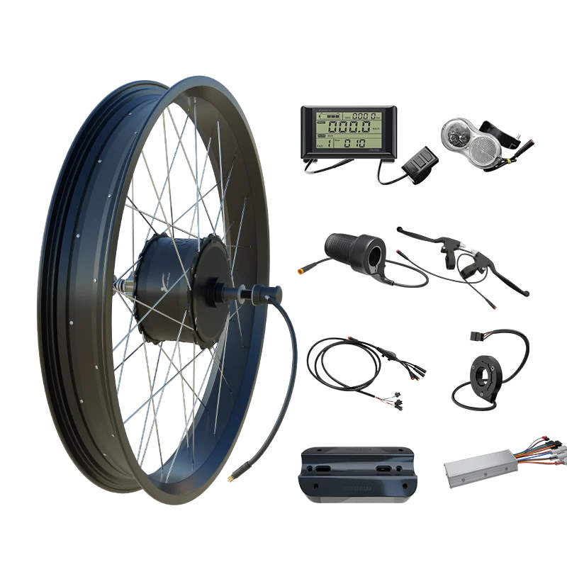 AliExpress UK Jueshuai 48V 1000W Electric Bike Conversion Kit 20/26Inch 4.0 Width Rear Wheel Hub Motor Dropout 170/190mm