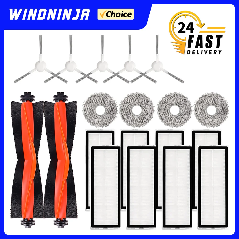 For Xiaomi Robot Vacuum S20+ /S10+ /S10 Plus /B108GL /B105 /B108CN /B113CN Durable Replacement Filter Main Side Brush Mop Cloth