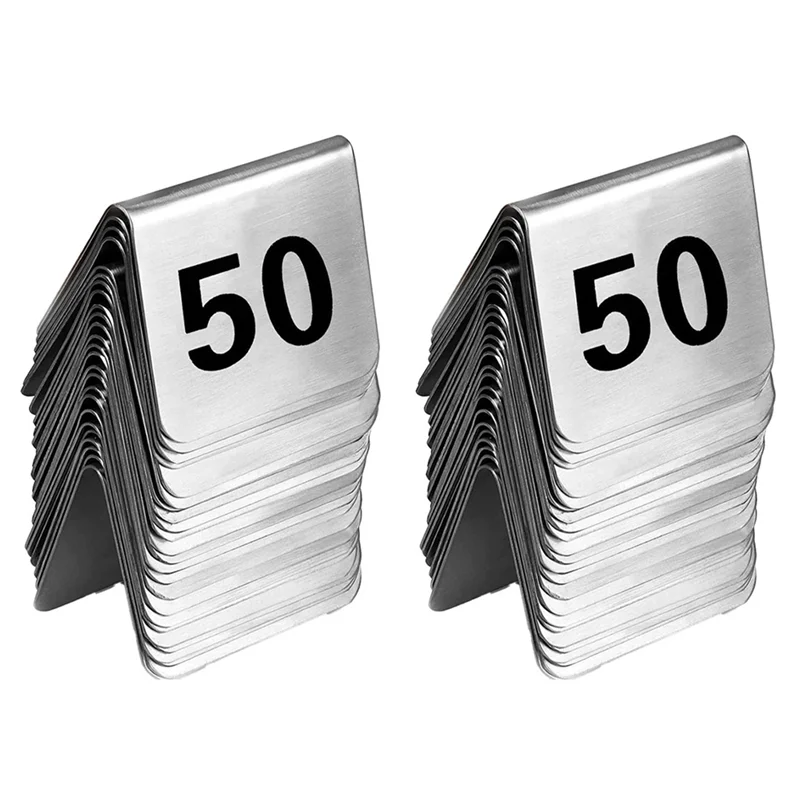 

【ФОРТИВНО!】100 шт., маркер для стола в ресторане, бара, настольный номерной знак, штабелируемые карточки с номером стола, двухсторонний черный номер