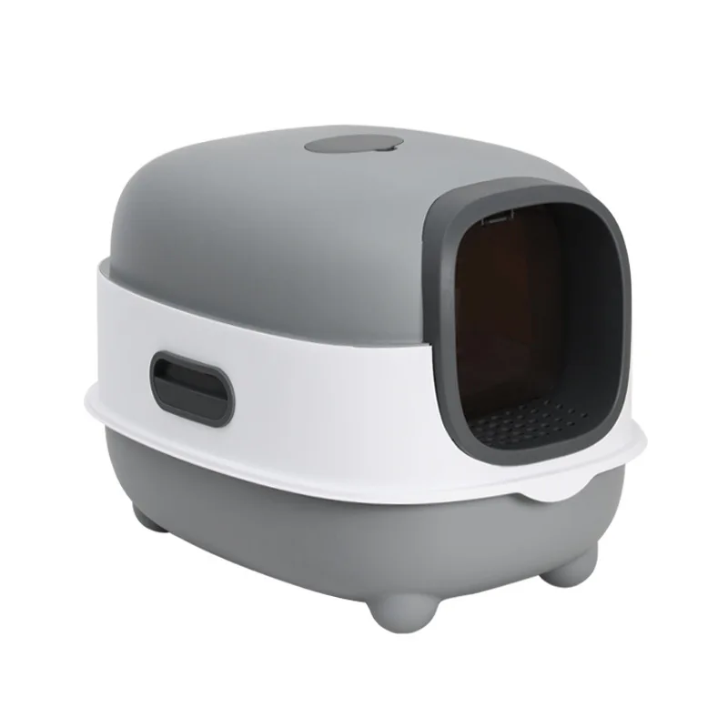 Cat litter box fully enclosed, anti UV splash, sterilization and deodorization, large cat toilet