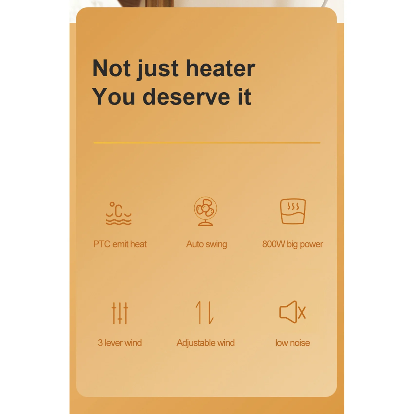 

A56T-220V Electric Fan Heater Adjustable Thermostat Warm Air Blower Mute Quick Heating Mini Heater EU Plug