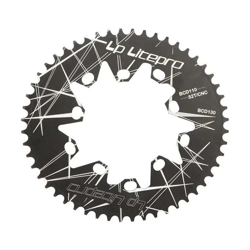 LITEPRO Oval Chainring 130 110 BCD Folding Bike Super Light Chain Wheel Crank Crankset 52T 54T 56T 58T 60T  bike accessories